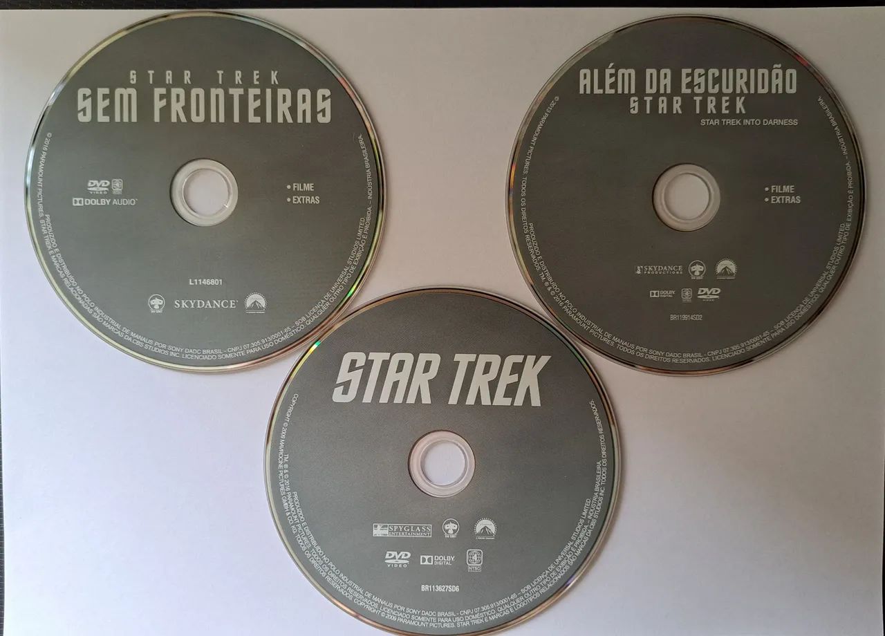 3 filmes em DVD originais com extras Jornada nas Estrelas, a trilogia (2009-2016)  - Foto 2