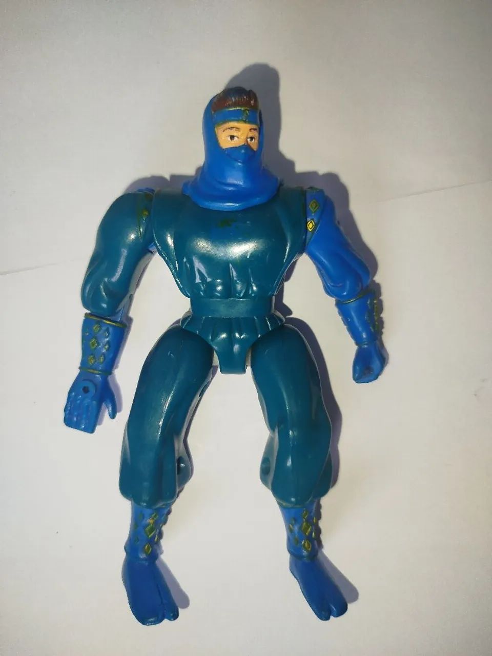 Boneco mighty morphin Power Rangers Bandai ninja azul