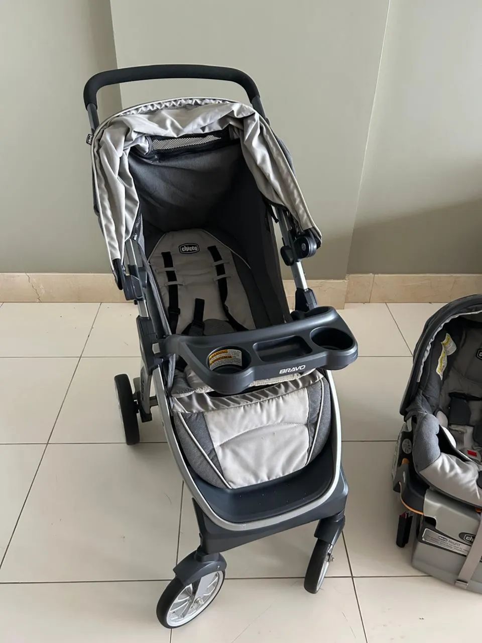 Carrinho de bebê 3 em 1 CHICCO BRAVO - Foto 3