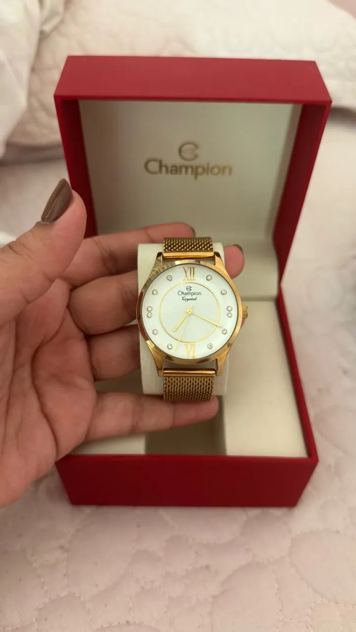 RELÓGIO DOURADO CHAMPION (PULSEIRA AJUSTÁVEL) - Foto 3