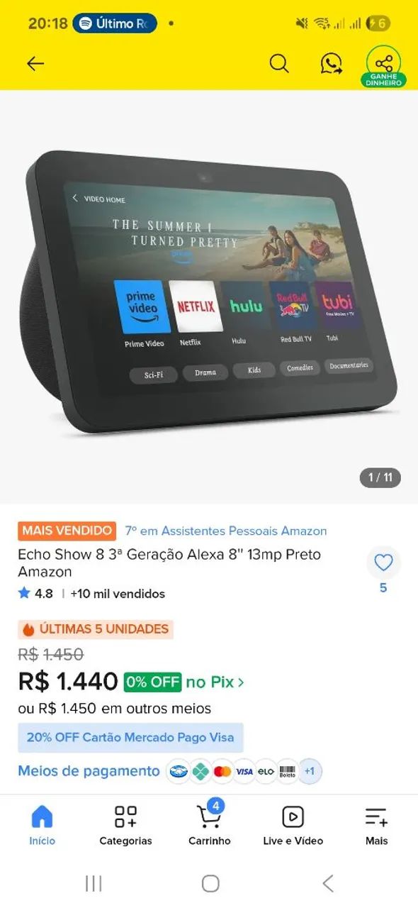 Echo Show 8 - 3ª Geração Alexa 8" 13MP - Foto 5