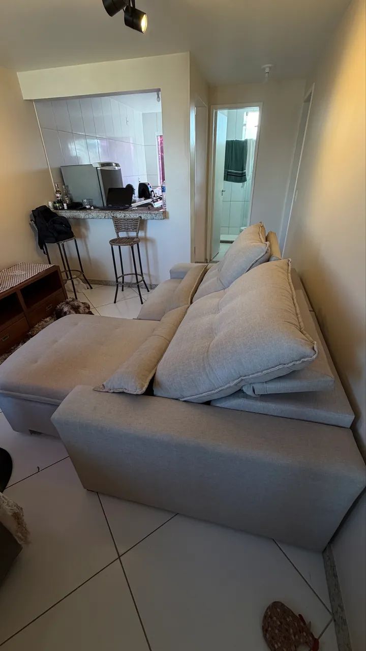 Sofá de 5 mil por 3.499- pouquíssimo usado + 2 forros para ele - Foto 3