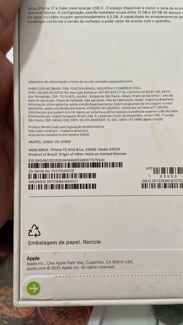 IPHONE 17 256GB (LACRADO) - Foto 2
