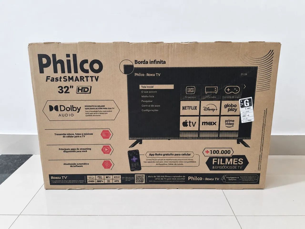 Smart TV Philco 32 Polegadas Lacrada