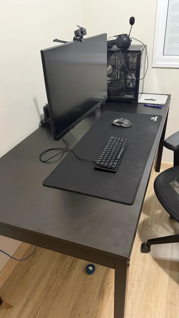 Mesa de escritório 160x75 base de ferro - Foto 2