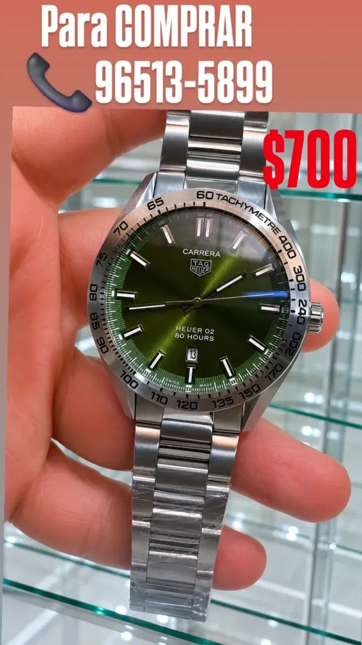 Relógio TAG HEUER CARRERA MOSTRADOR VERDE AUTOMÁTICO  - Foto 2