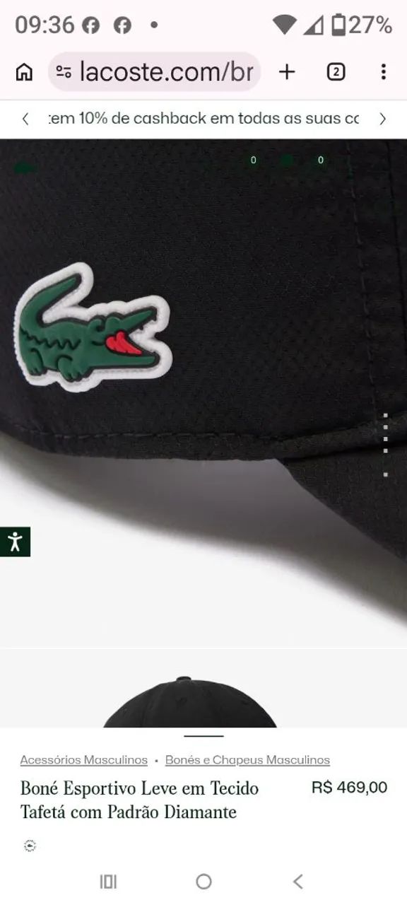 Vendo boné Lacoste sport original  - Foto 4
