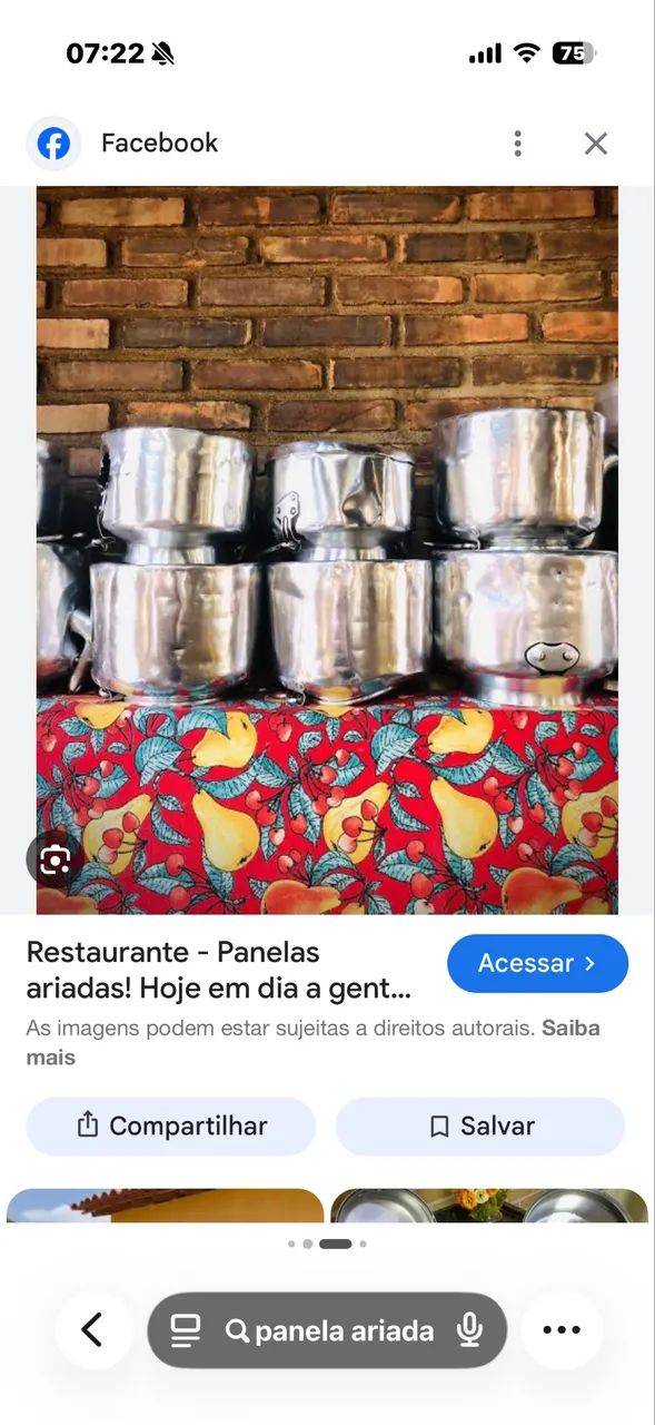 Preciso de alguém pra ária panelas  