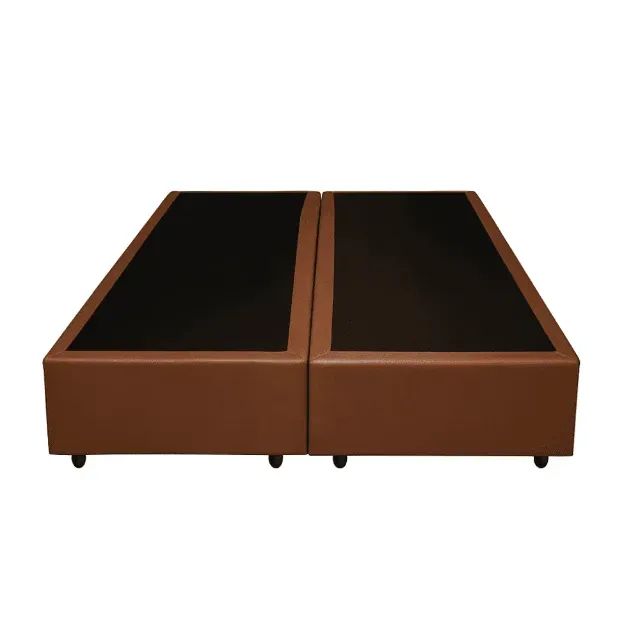 Cama Base Box Casal Corino Marrom Canela