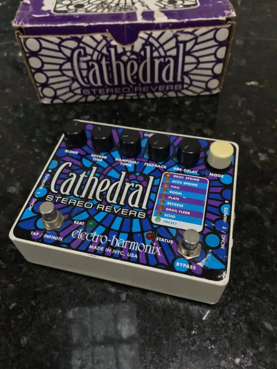 Pedal Reverb Stereo Electro-harmonix Cathedral Guitarra 9v