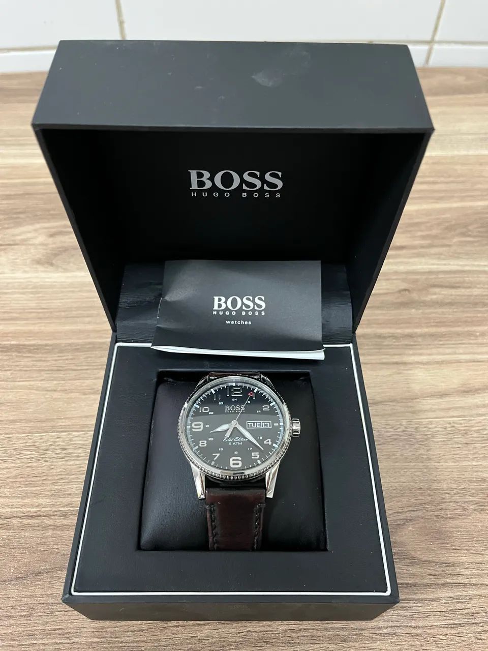 boss114 Relógio Masculino Hugo Boss BOSS Pilot Edition Original - Pulseira