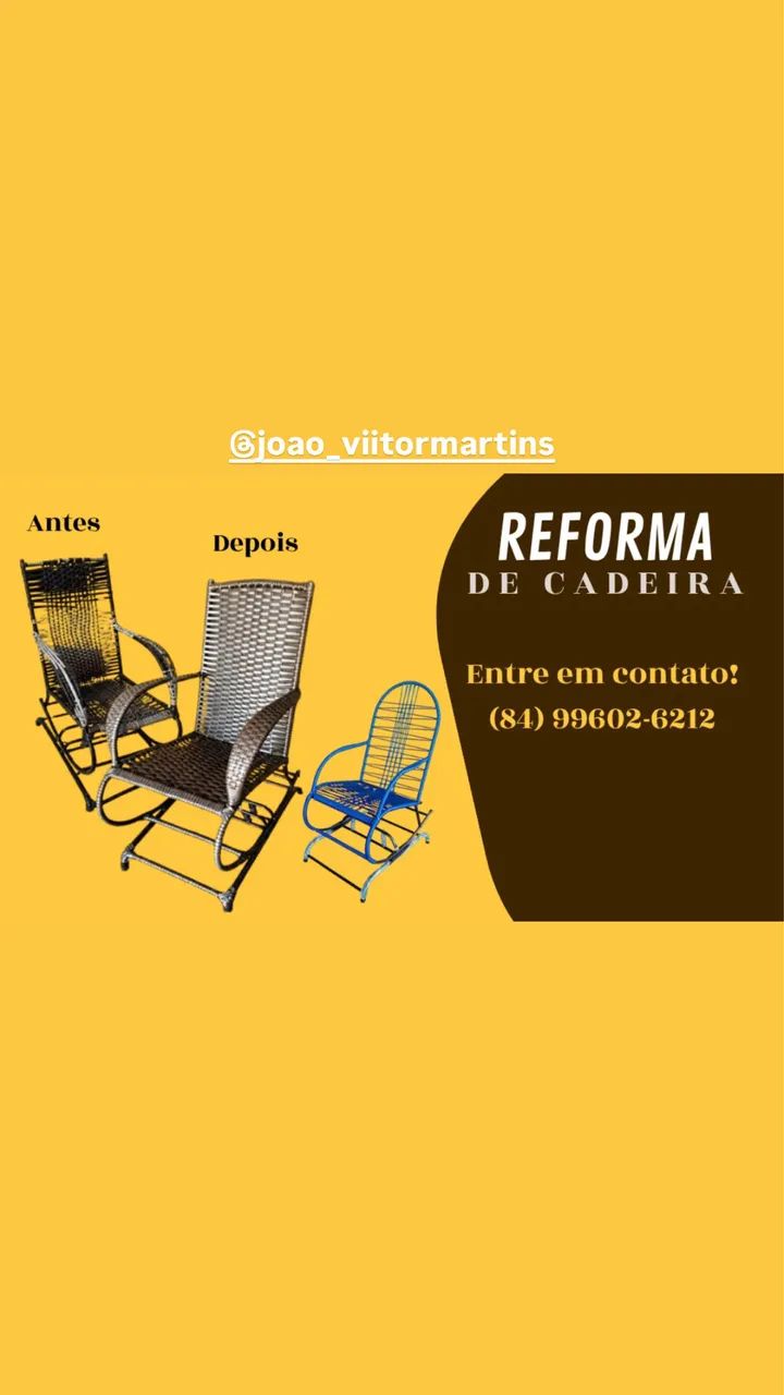 Reformas de cadeiras de macarrão 