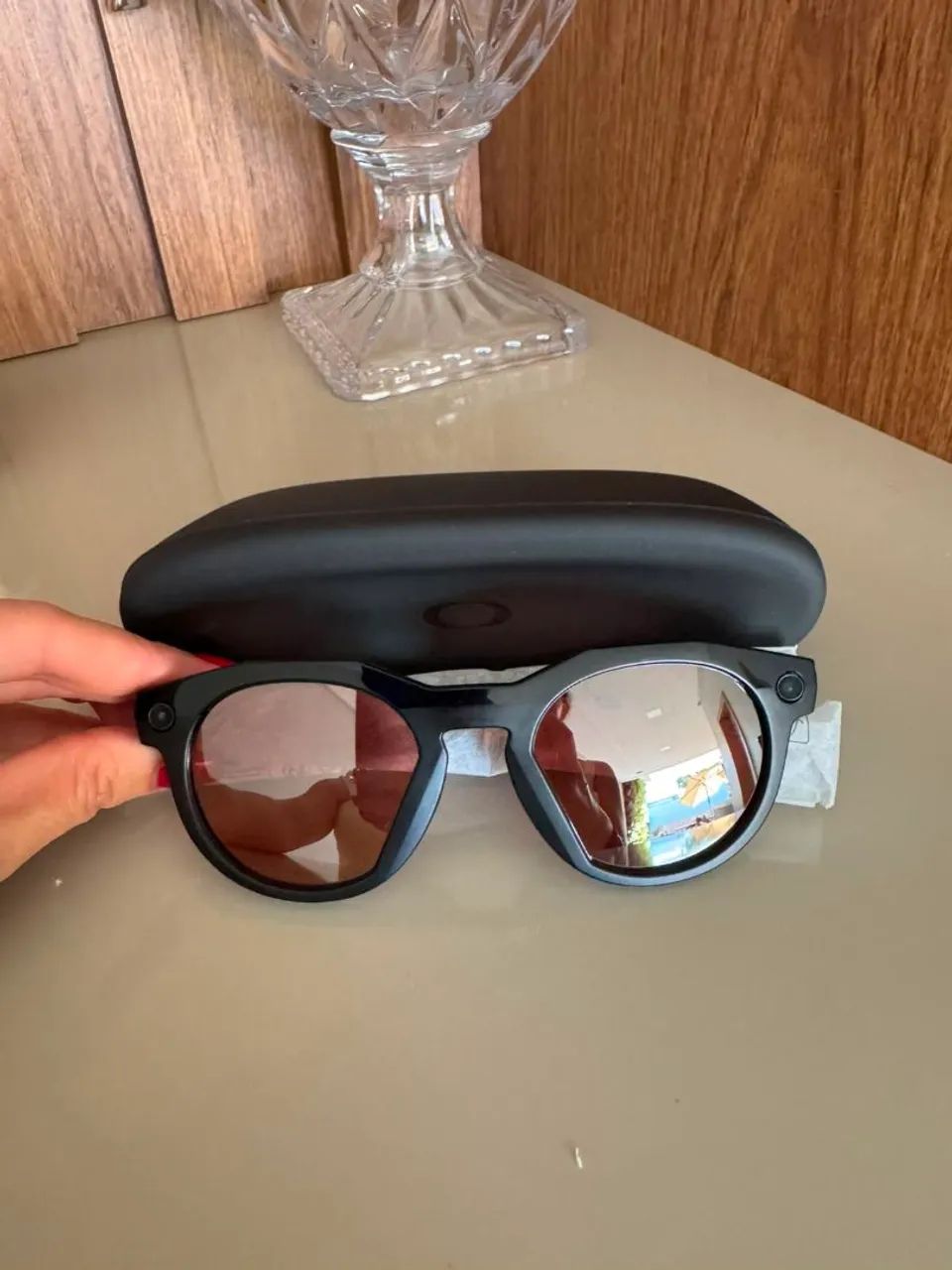 Óculos Oakley Meta Smart Hstn Preto Prizm  - Foto 2
