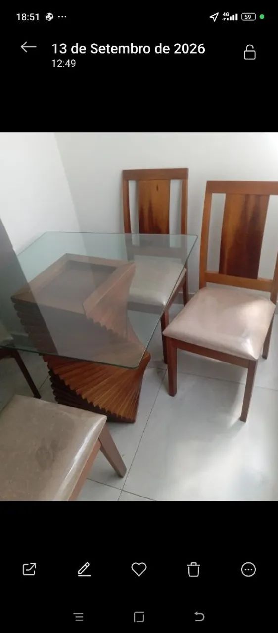 Mesa de jántar 4 cadeiras  - Foto 2