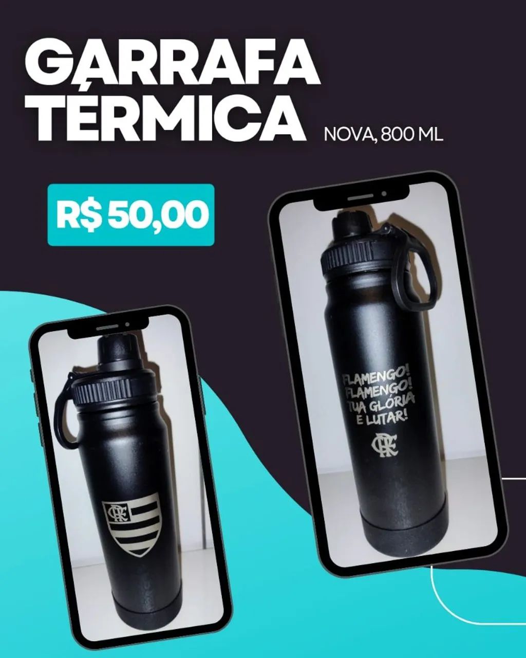 Garrafa térmica Flamengo 