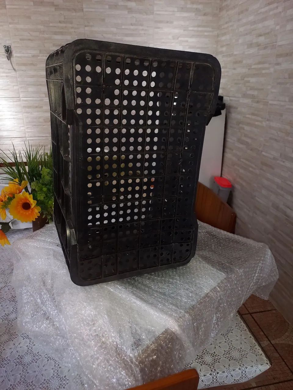 Caixas plásticas vazadas usadas - Foto 4