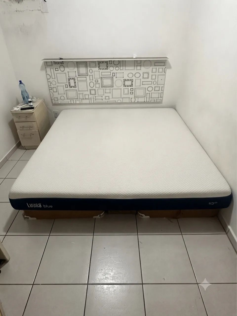 Colchão Luuna Blue King + Protetor impermeável Luuna