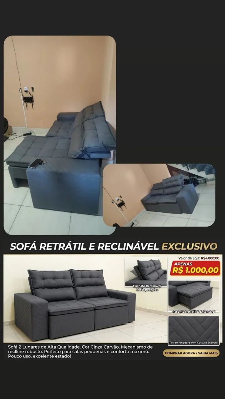 Sofá Reclinável 2 lugares - Foto 2