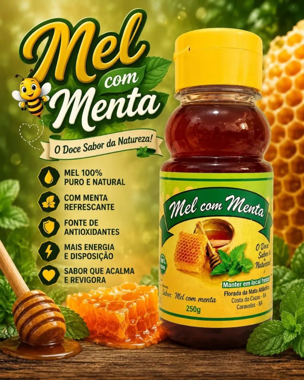 MEL DE ABELHA PURO E LEGÍTIMO  - Foto 4