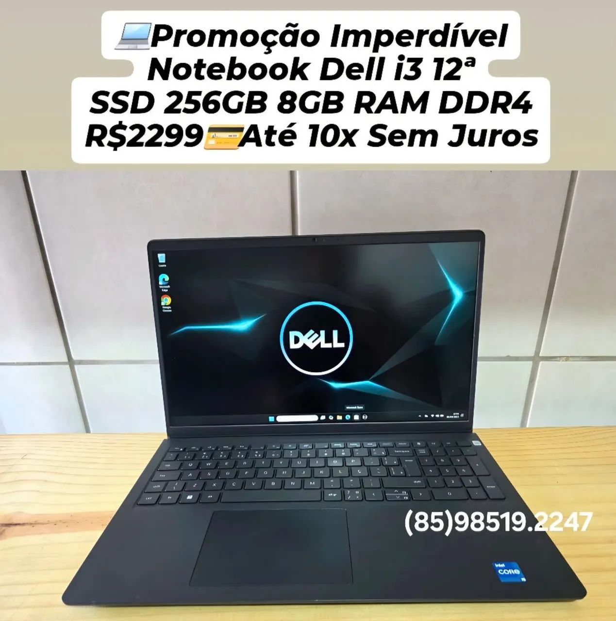 Promoção Imperdível Notebook Dell i3 12ª Até 10x Sem Juros 