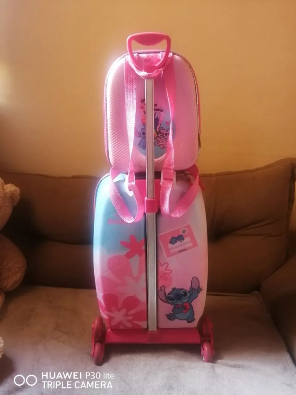 Kit Mochila 3D + Lancheira Stitch Disney - Foto 4