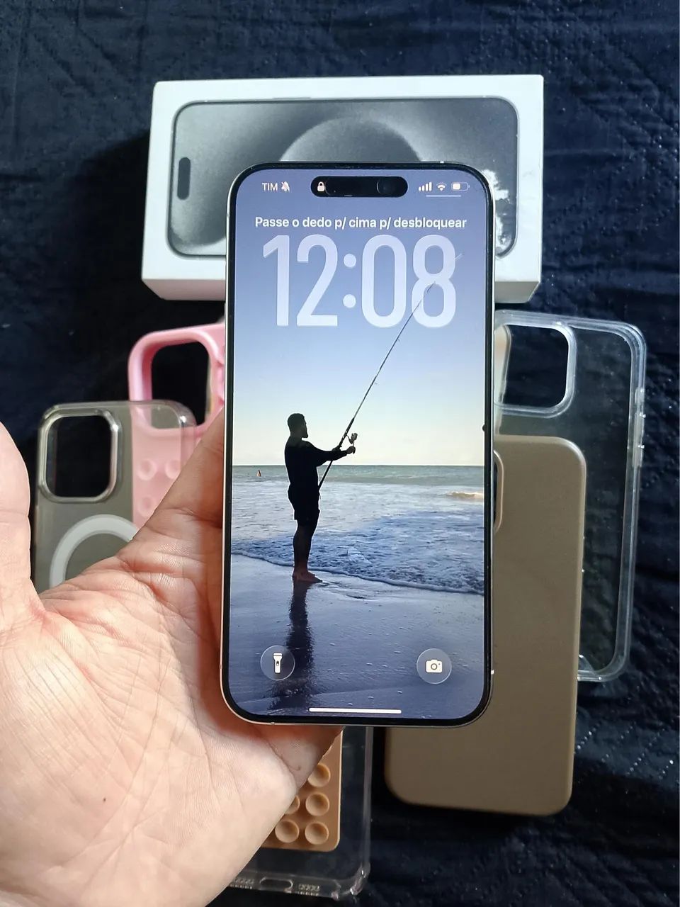 iPhone 15 Pro Max 256GB Com Caixa, Nota e várias capinhas! - Foto 5