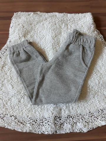 Calça Jogger em linho, tamanho 4