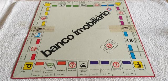 Só o tabuleiro do jg. banco imobiliário