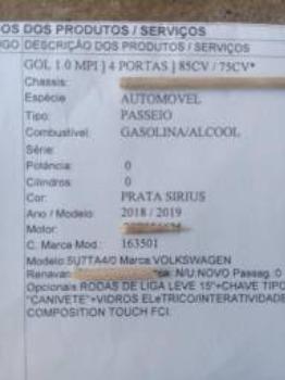 Gol 1000 MPI Prata Sirius 18/19 - Foto 2