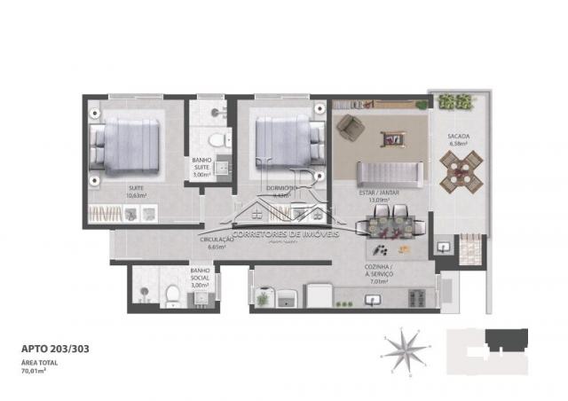 Apartamento à venda com 2 dormitórios em Ingleses do rio vermelho, Florianópolis cod:1647 - Foto 9