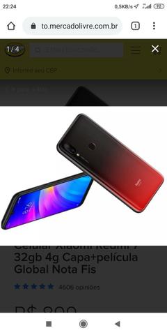 Vendo um celular novo sem marca de uso na caixa com garantia de 1 ano