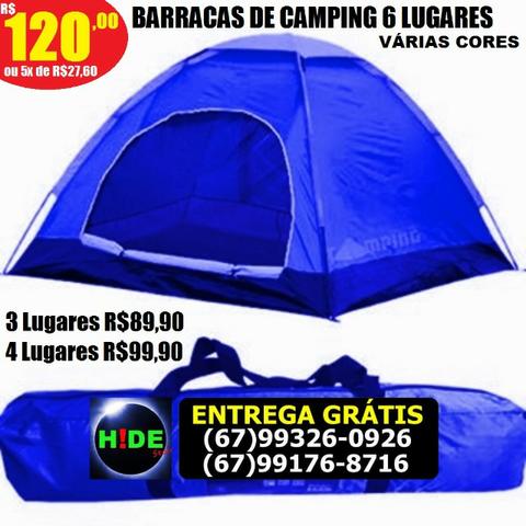 Barracas Novas de 6 lugares (entrega grátis)