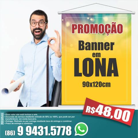 Banner em lona.