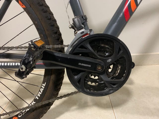 Bicicleta Ozark Trail Aro 26 Elbrus Cinza 27 Marchas Mountain Shimano Acera Altus - Foto 3