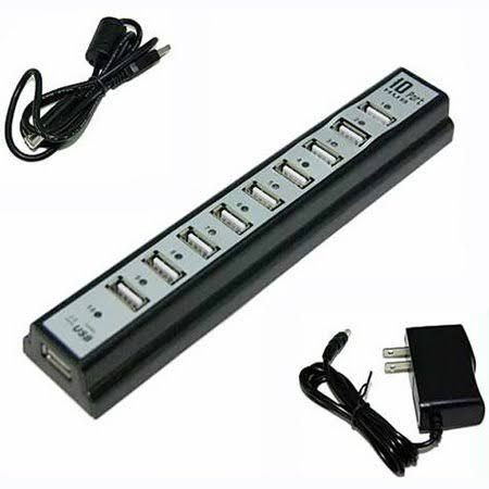 Hub USB 2.0 com 10 portas+ fonte - Foto 2