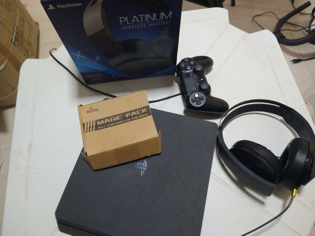 PS4 Slim 1 tera +fone original Playstation + Magicpack turbo - Foto 2