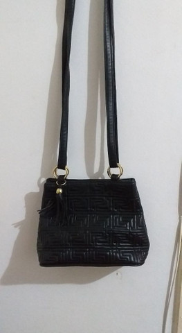 Bolsa couro preta
