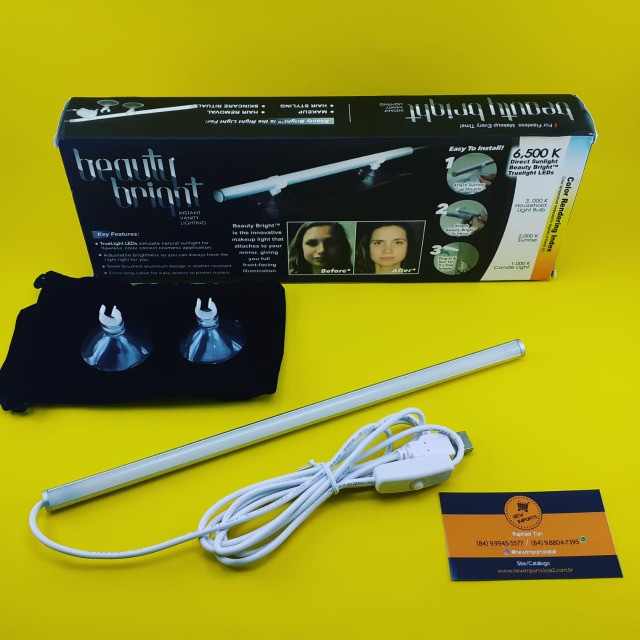 Led para Espelho Slim ( Com Ventosa ) USB