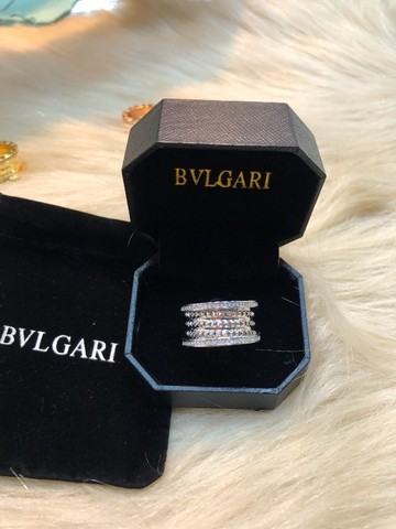 aliança anel bvlgari de luxo valor da unidade com caia original brinde - Foto 4