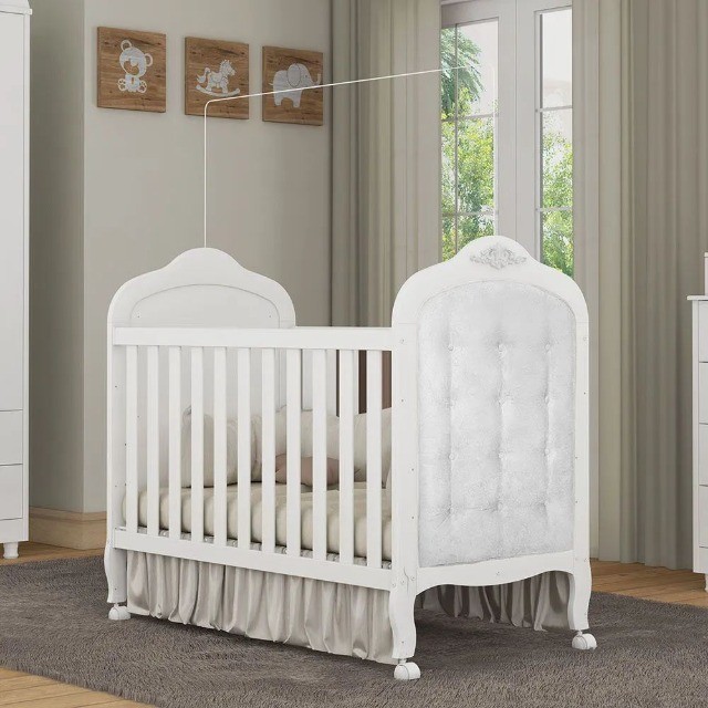 Berço Cama Americano Elo 100% MDF, Com Captone - Peroba - Foto 2