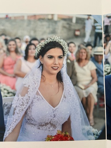 Vestido de noiva e véu  - Foto 5