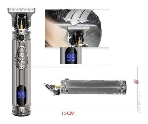 Máquina De Cortar Cabelo  e acabamento Kemei Km-700h Lcd Digital Display - Foto 4