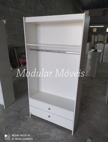 Cabideiro com Maleiro e 2 Gavetas - 100% MDF - Foto 2