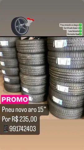 Venha. Pneu novo por 199,99 Pneu aro 13 ao 16 novo Remold  hb20 onix gol palio cel - Foto 5