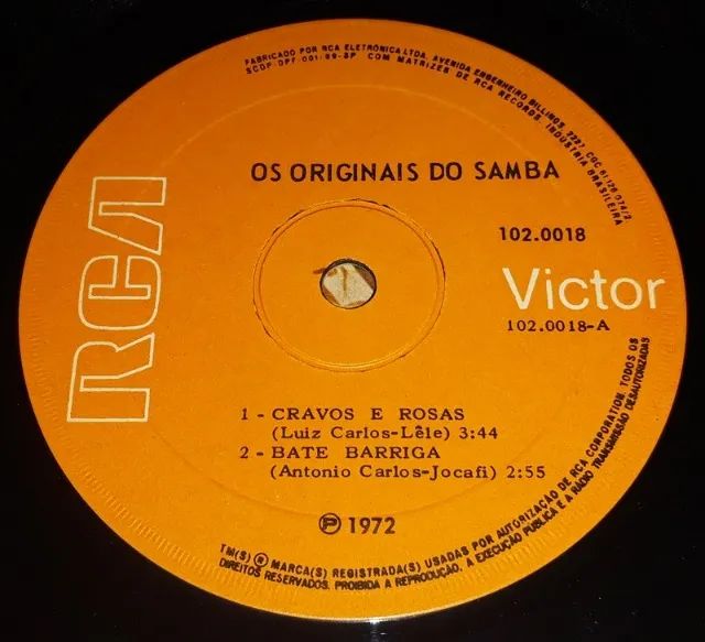 Compacto - Os Originais Do Samba ‎– Os Originais Do Samba