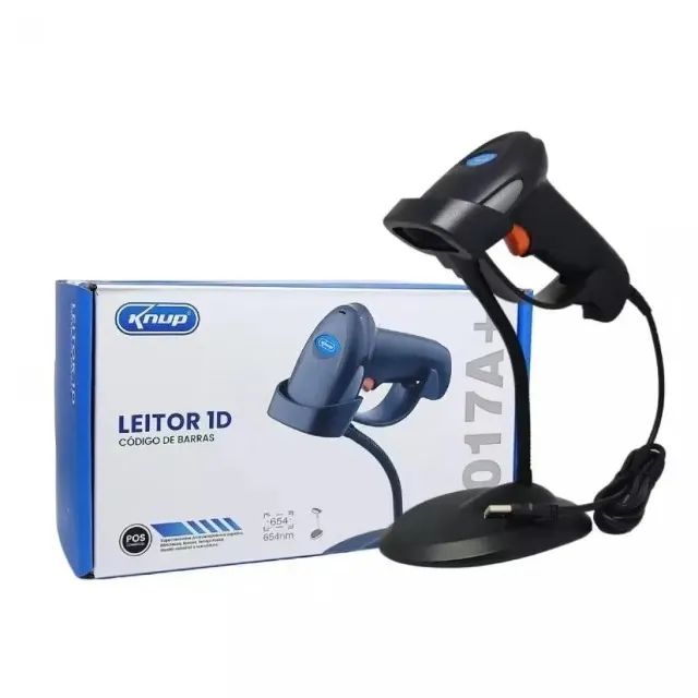 Leitor de Código de Barras USB Knup KP-1017A - Agilidade e Precisão - Loja Coimbra Entrega