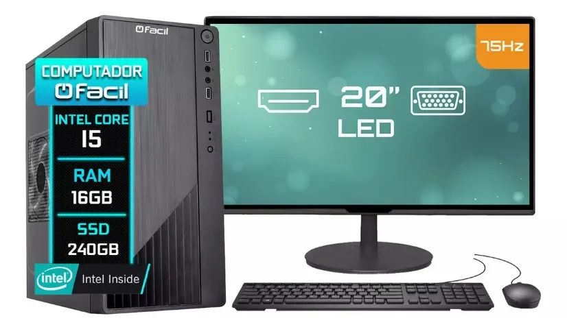 Computador Completo  Intel Core I5 2ª 16gb Ssd 250gb Ideal Para tudo