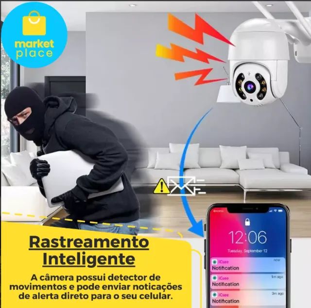 Câmera Ip Wi-fi  Rotativa Visão Noturna App YooSee - Foto 2