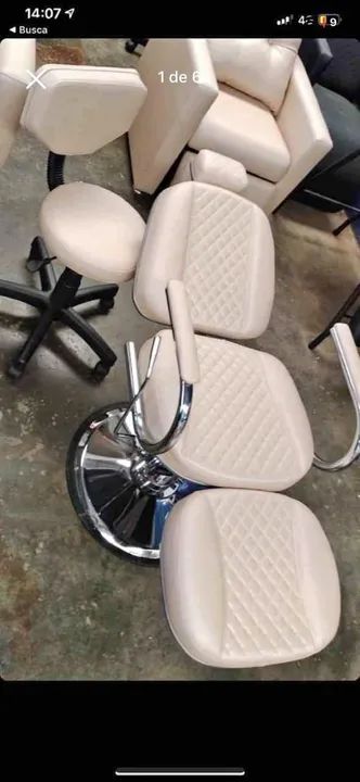 Cadeira e lavatório para salão de beleza 