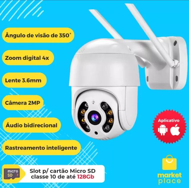 Câmera Ip Wi-fi  Rotativa Visão Noturna App YooSee